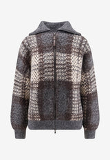 Brunello Cucinelli Intarsia Knit Sequined Cardigan Multicolor MMT571726CYL69_IVORY_70014655