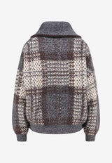 Brunello Cucinelli Intarsia Knit Sequined Cardigan Multicolor MMT571726CYL69_IVORY_70014655