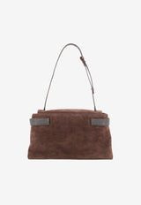 Brunello Cucinelli Monili Embellished Suede Shoulder Bag Brown MBDLB2816C9885_ESPRESSO_70014694