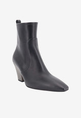 Brunello Cucinelli Precious 85 Leather Ankle Boots Black MZSKC2600C101_BLACK_70014704