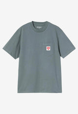Carhartt Wip Pocket Heart Cozy T-shirt Blue I032180CO/S_CARH-3QJXX