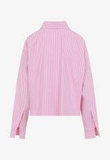 Folded Long-Sleeved Stripe Shirt