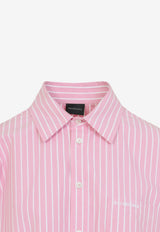 Folded Long-Sleeved Stripe Shirt