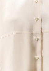 Brunello Cucinelli Long-Sleeved Silk Shirt Beige MB179M2C06C7925_PANAMA_70014834