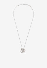 Ferragamo Gancini Pendant Chain Necklace Silver 761005795171CRYSTAL_Cristallo_67481210