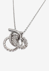 Ferragamo Gancini Pendant Chain Necklace Silver 761005795171CRYSTAL_Cristallo_67481210