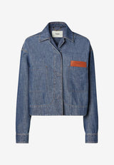 Fendi Chambray Denim Jacket Blue FLF861AW8HF0QB0_NAVY_70026736