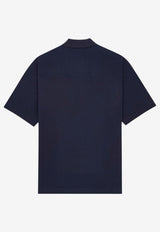 Saint Laurent Logo Embroidered Polo T-shirt Blue 862765Y38FL4035_BLEUMINUIT_70333365