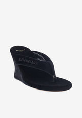 Balenciaga Gaeta 90 Velvet Wedge Sandals Black 876727WCDQ01000_BLACK_70347904