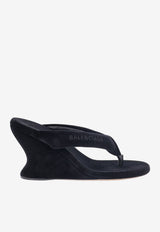 Balenciaga Gaeta 90 Velvet Wedge Sandals Black 876727WCDQ01000_BLACK_70347904