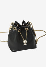 Jimmy Choo Bon Bon Biker Leather Bucket Bag Black BONBON-TYT-BLACK/LIGHT GOLD