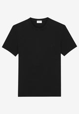 Saint Laurent Cassandre Crewneck T-shirt Black A001BEY38BD1000_NOIR_70348031