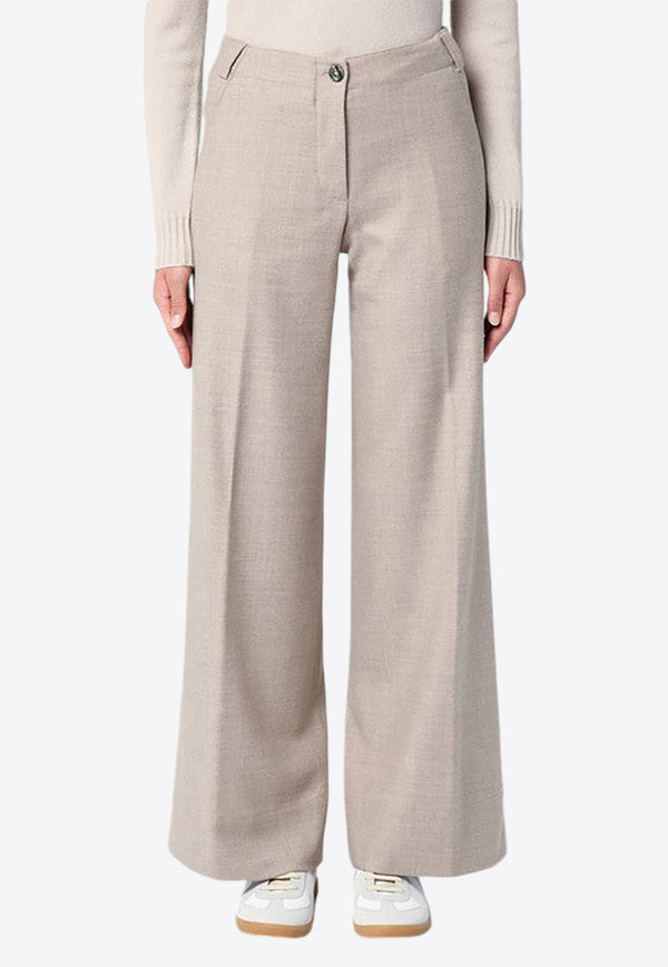 Quelledue Mélange Wool Tailored Pants Beige 105194/P_QUELD-85