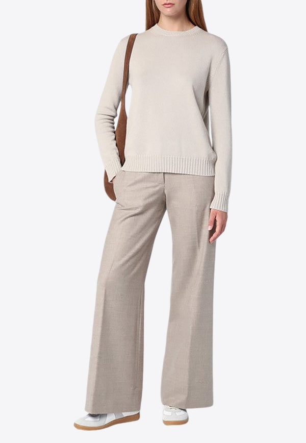 Quelledue Mélange Wool Tailored Pants Beige 105194/P_QUELD-85