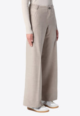 Quelledue Mélange Wool Tailored Pants Beige 105194/P_QUELD-85