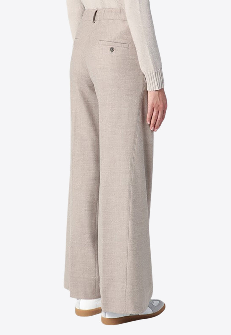 Quelledue Mélange Wool Tailored Pants Beige 105194/P_QUELD-85