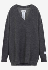 Mélange V-neck Wool Sweater