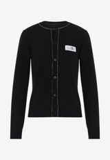 Numeric Label Wool Cardigan