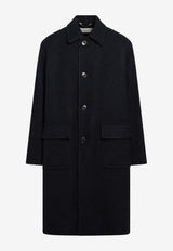 Dries Van Noten Single-Breasted Long Coat Blue 0202044237/T_DRVNO-509