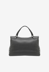 Zanellato Medium Postina Grained Leather Bag Gray 068010M0040000/T_ZANEL-Z0115