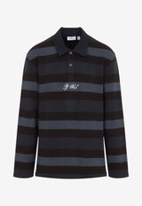 Stroke Logo Long-Sleeved Polo T-shirt