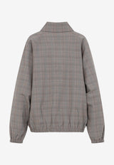 Prince of Wales Zip-Up Blouson Jacket