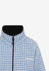 Gingham Check Zip-Up Jacket