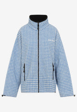Gingham Check Zip-Up Jacket