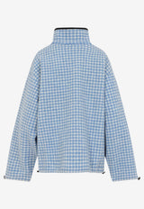 Gingham Check Zip-Up Jacket