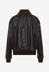 Zip-Up Leather Jacket