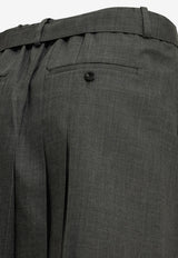 Sacai Formal Wool-Blend Skorts Gray 26-08573301_00707786-73da-4d0e-8e3a-63fce11b8f16