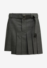 Sacai Formal Wool-Blend Skorts Gray 26-08573301_00707786-73da-4d0e-8e3a-63fce11b8f16