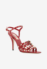 Valentino Rockstud 100 Kidskin Sandals Red 9W2S0PV5JDWBGN_BRIGHTRED_70013903
