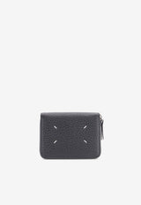 Maison Margiela Small Four Stitches Wallet in Leather Black SA1UI0047P4455T8013_BLACK_70013916