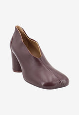 MM6 Maison Margiela Tabi 80 Anatomic Leather Pumps Burgundy S59WL0107P7557T4354_CherryMahogany_70014378