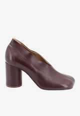 MM6 Maison Margiela Tabi 80 Anatomic Leather Pumps Burgundy S59WL0107P7557T4354_CherryMahogany_70014378
