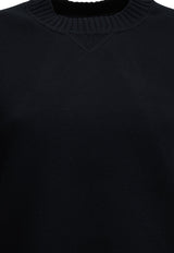 Sacai Crewneck Ribbed Sweater Blue 26-08670201_c8bab11c-809d-4d81-88fd-69ddc5c4f5ef