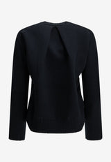 Sacai Crewneck Ribbed Sweater Blue 26-08670201_c8bab11c-809d-4d81-88fd-69ddc5c4f5ef