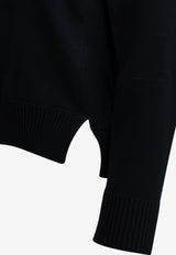 Sacai Crewneck Ribbed Sweater Blue 26-08670201_c8bab11c-809d-4d81-88fd-69ddc5c4f5ef