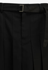 Sacai Formal Wool-Blend Skorts Black 26-08573001_80e1a1f8-e0b5-4208-8224-e84252a97b9d