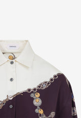 Printed Silk Long-Sleeved Shirt