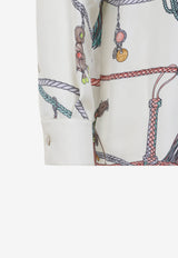 Printed Silk Long-Sleeved Shirt