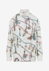 Printed Silk Long-Sleeved Shirt