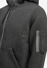 Sacai Zip-Up Hooded Sweatshirt Gray 26-04126M301_47c8d9da-8213-41b0-9007-32640a6a547b