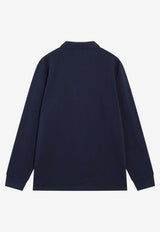 Polo Ralph Lauren Long-Sleeved Pique Polo T-shirt Blue 710680790046CO/T_POLOR-NN