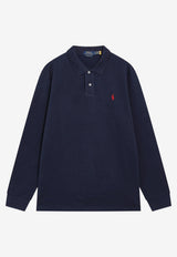 Polo Ralph Lauren Long-Sleeved Pique Polo T-shirt Blue 710680790046CO/T_POLOR-NN