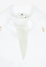 V-neck Poplin Shirt