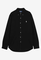 Polo Ralph Lauren Long-Sleeved Logo Shirt Black 710654408089CO/T_POLOR-PB