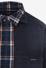 Patched Denim Overshirt