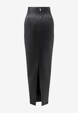 Rick Owens Dirt Pillar Maxi Wool-Blend Skirt Black RP02F5364WST09_BLACK_70217390